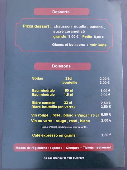 Pizzas à emporter Vinça