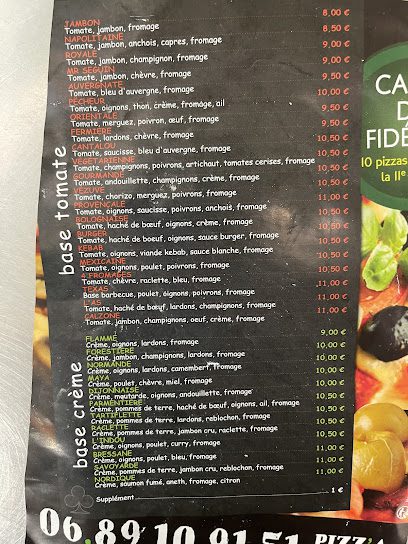 Pizzas à emporter Sancerre
